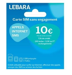 [PRG] SIM Lebara + 10 €